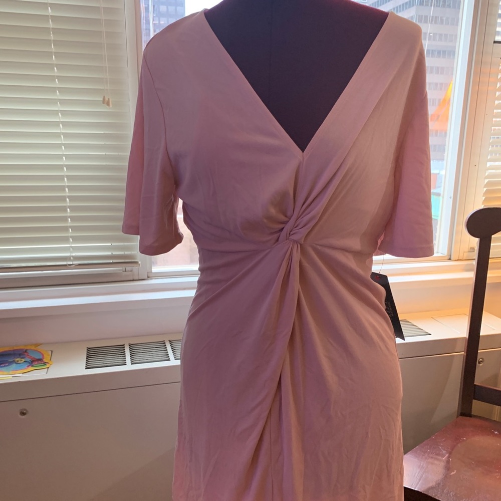 Storee Pink cotton lined dress size small nwt